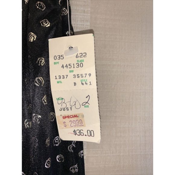 Vintage 1980-90s Fundamental Things For Petites Womens Black Long Skirt Sz 2 NWT - Picture 2 of 7